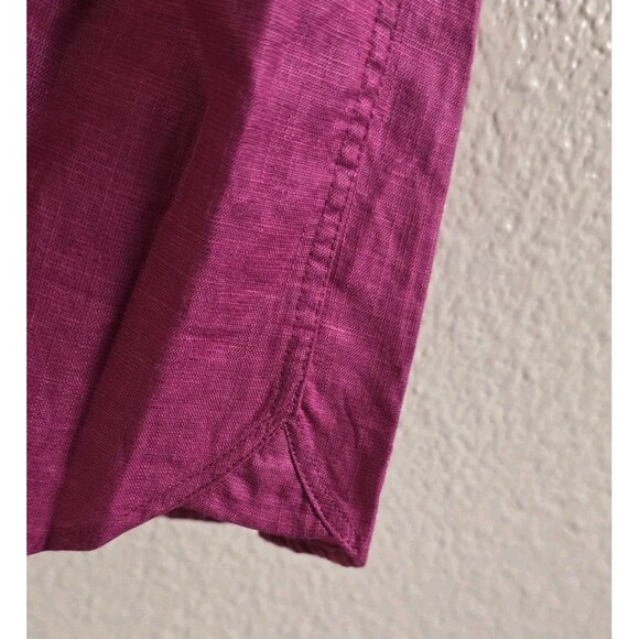 Ted Baker Button Up Shirt Size 6 Mens Purple Short Sleeve Linen Cotton Blend XXL - Picture 6 of 10